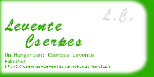 levente cserpes business card